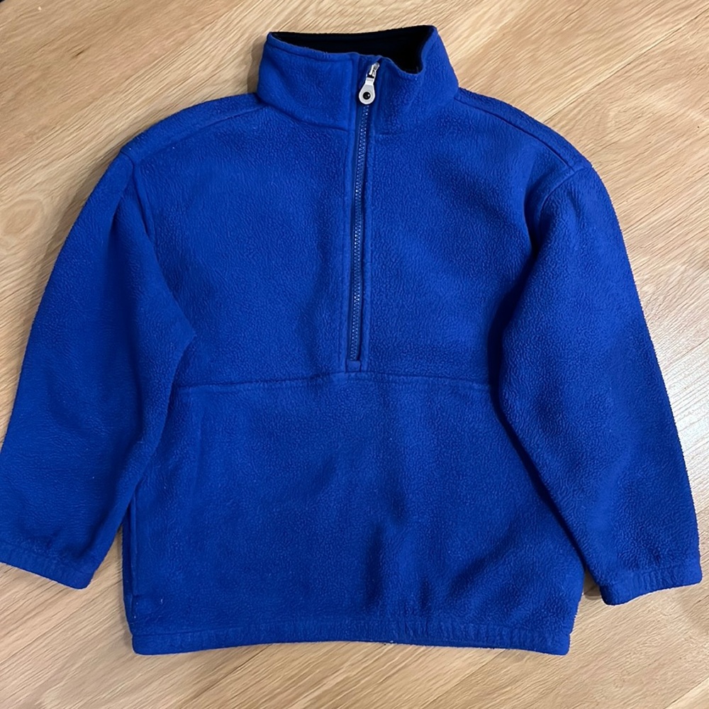 Boys Lands’ End half zip fleece pullover, Blue Size S